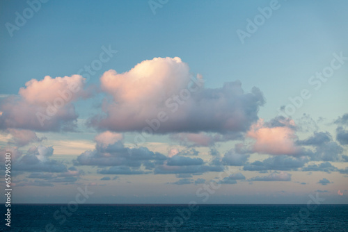 Cloudscape at sunset in Reunion Island