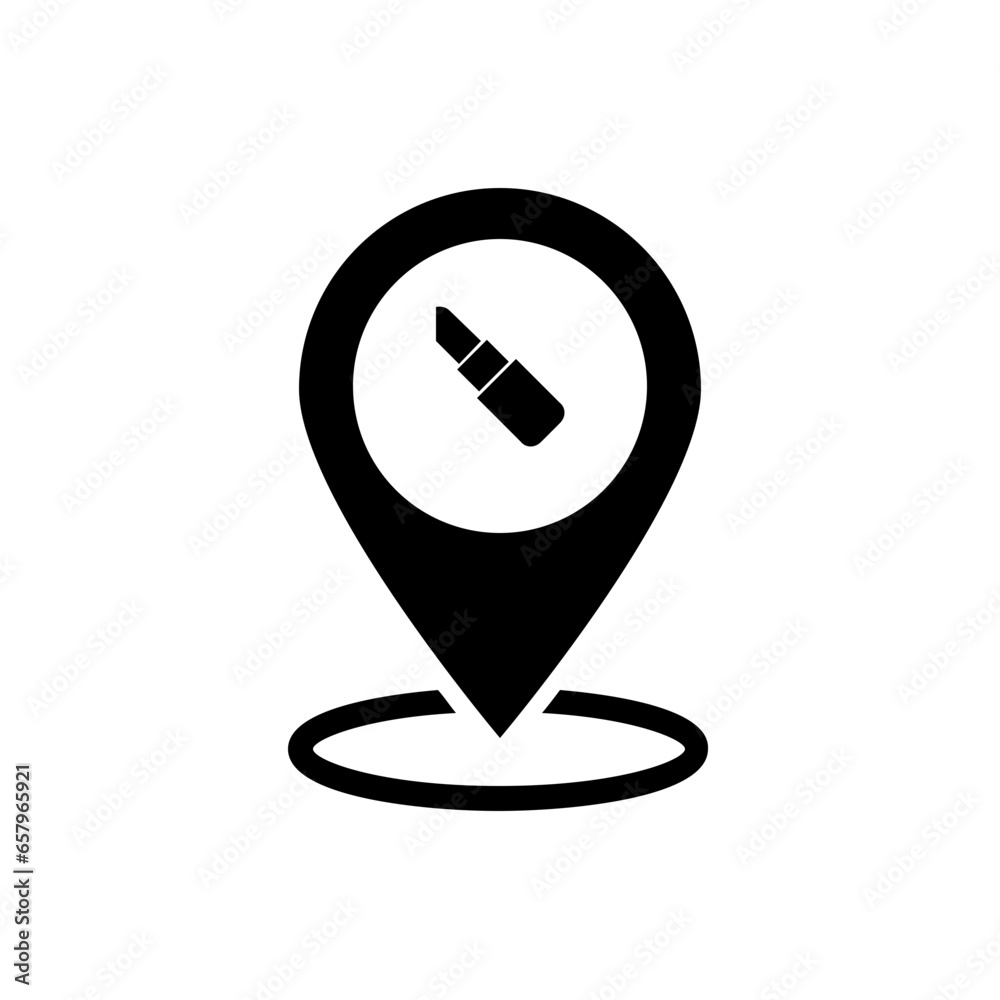 lipstick location pin icon lipstick location pin icon