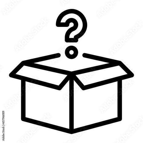 surprise box line icon