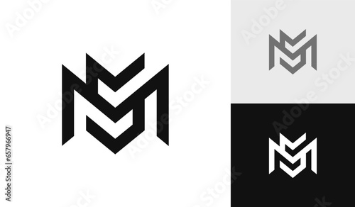 Letter MS initial monogram logo design