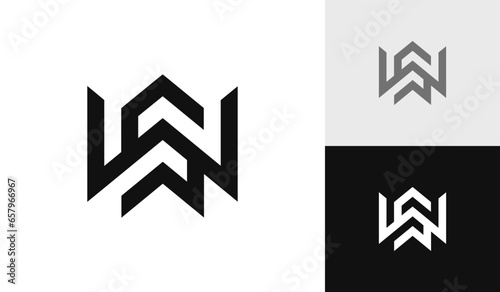 Letter WS initial monogram logo design