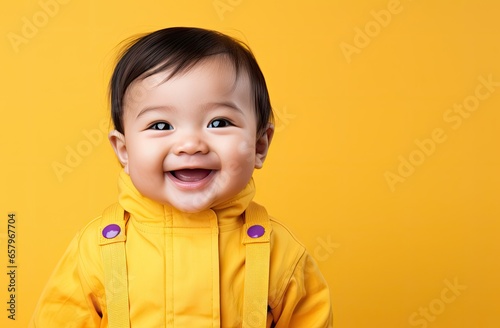 cute little baby smiling and posing for the camera, photoshoot, created with AI