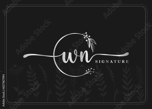 logotype gold signature initial yl logo design isolated leaf and flower