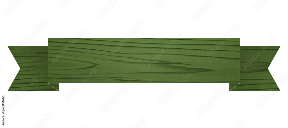 Obraz premium 木のリボンフレーム 緑