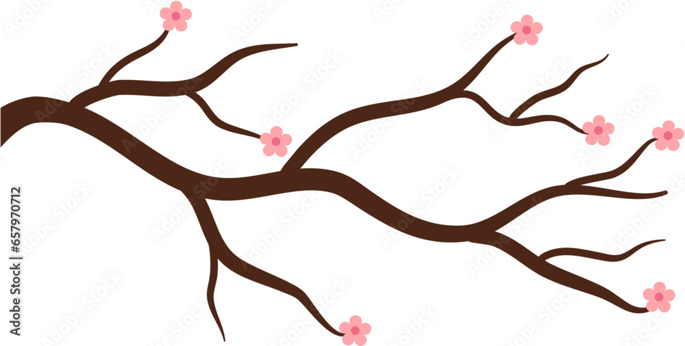 Fototapeta premium Tree Branch with Flowers