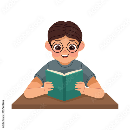 studying man with eyeglasses