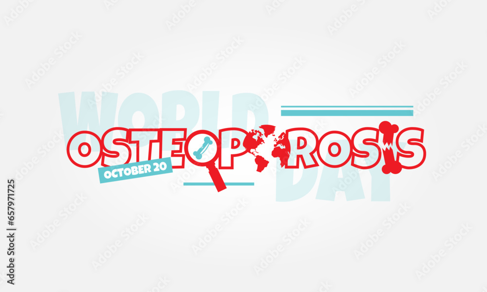 World Osteoporosis Day poster in typography style