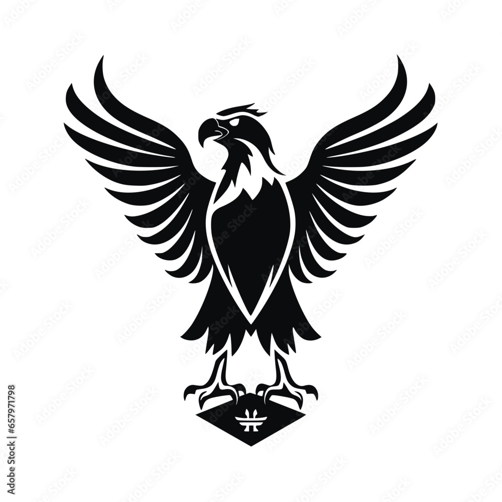 Obraz premium Hawk minimalist illustration