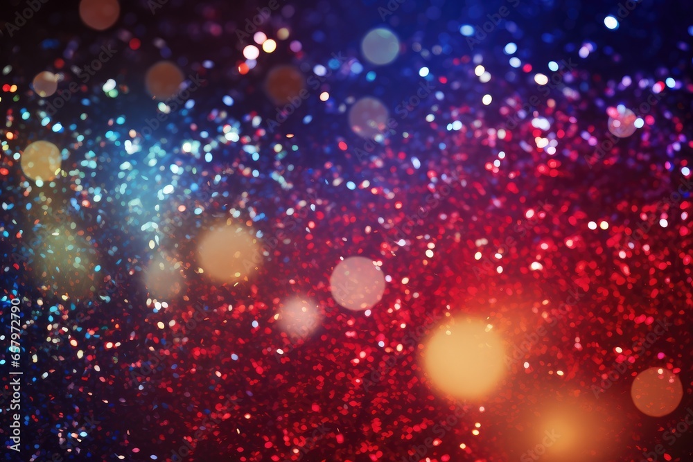 Abstract of christmas with glitter background. de focus. Generative AI