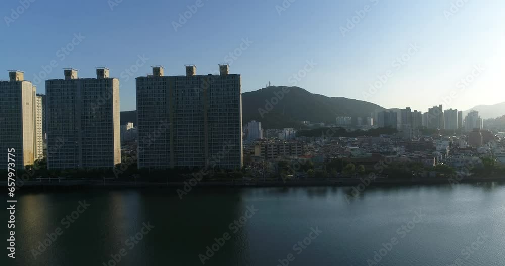 Morning Serenity in Asia: Riverside Park Morning Serenity in Asia: Riverside Park