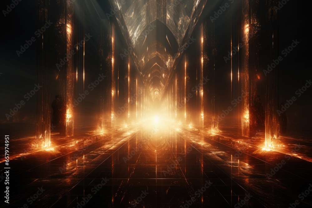 Fototapeta premium Cyber innovation technology background. Generative AI