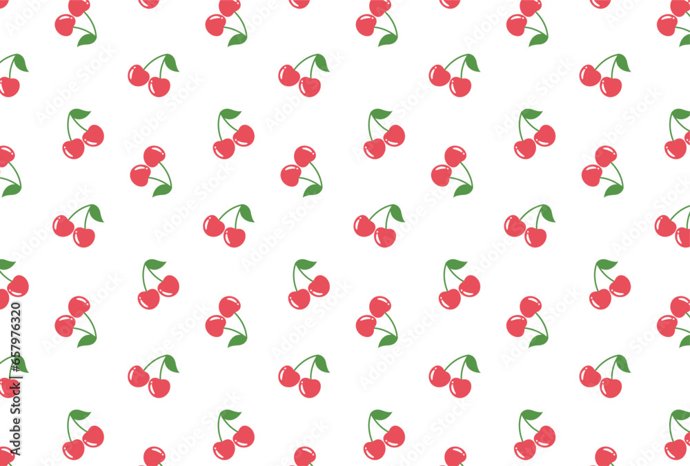 seamless pattern with cherries for banners, cards, flyers, social media wallpapers, etc.