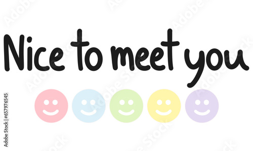 Nice to meet you lettering design