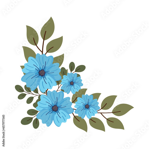 corner frame flowers nature