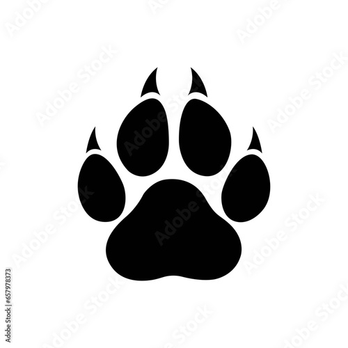 paw print black and white 
