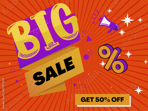 Sale banner template design, Big sale special offer