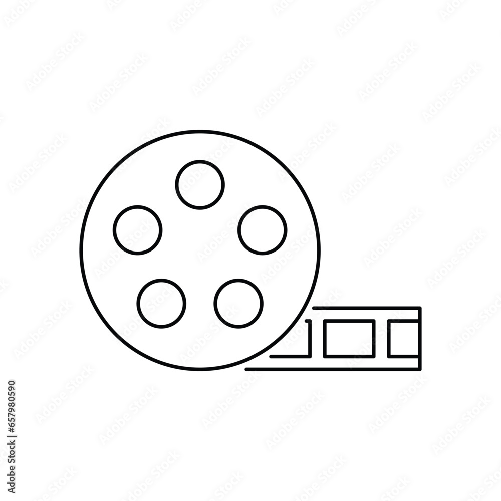 Fototapeta premium Film Reel Icon design. isolated on white background. vector illustration