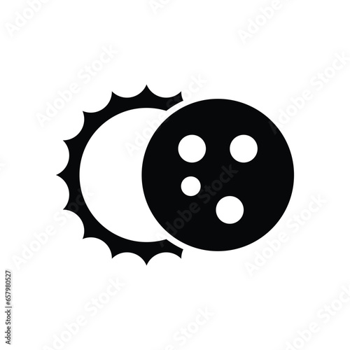 Moon phases astronomy icon design. moon eclipse icon. isolated on white background. Vector Illustration 
