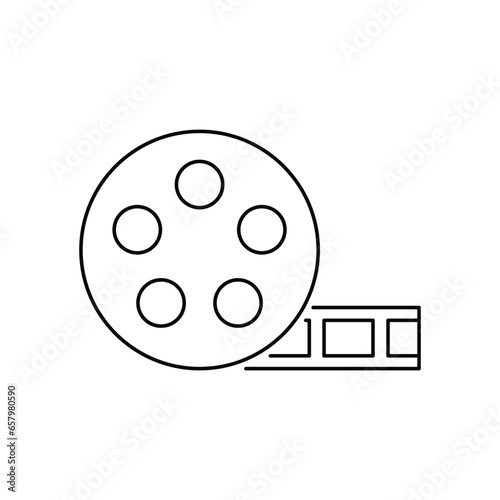 Film Reel Icon design. isolated on white background. vector illustration