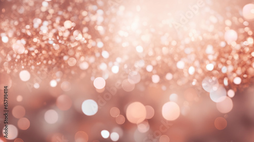 Rose Gold Sparkle Glitter Background, Blur, Generative AI