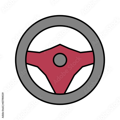 Steering wheel icon.