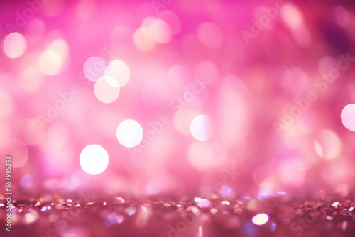 Pink Sparkle Glitter Background, Abstract, Blur, Generative AI