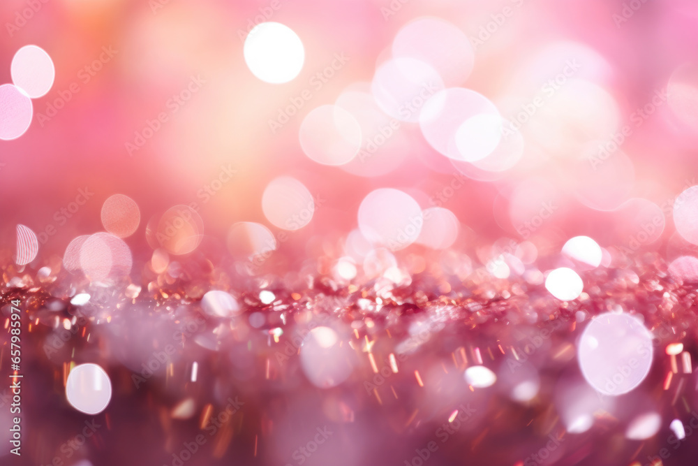 Light Pink Sparkle Glitter Background, Abstract, Generative AI