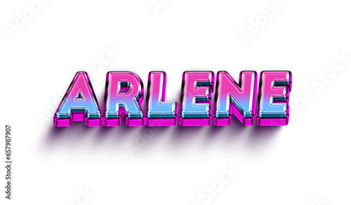 Arlene Colorful 3d Abstract Text name