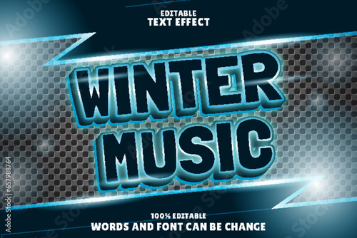 Winter Music Editable Text Effect