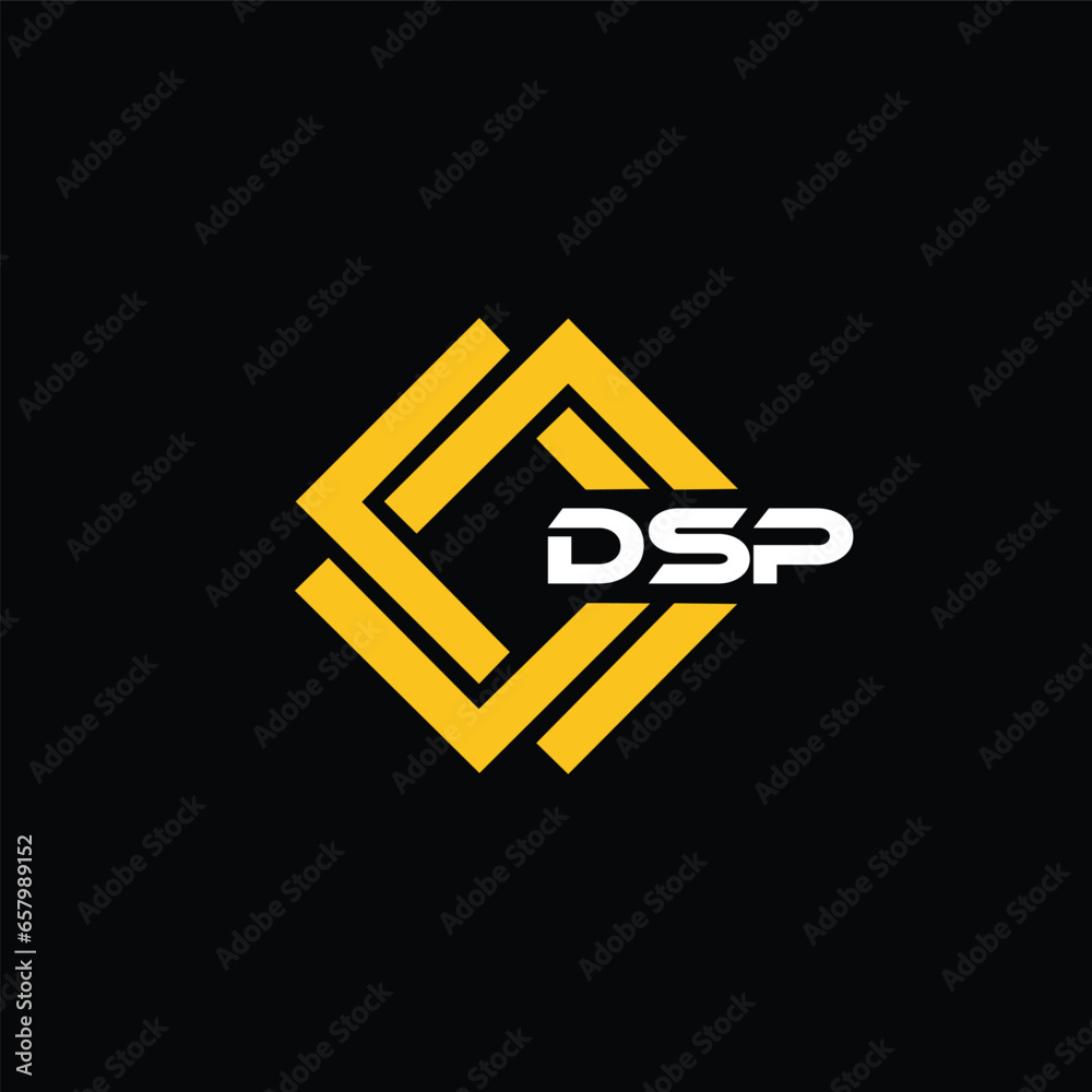 DSP letter design for logo and icon.DSP typography for technology ...