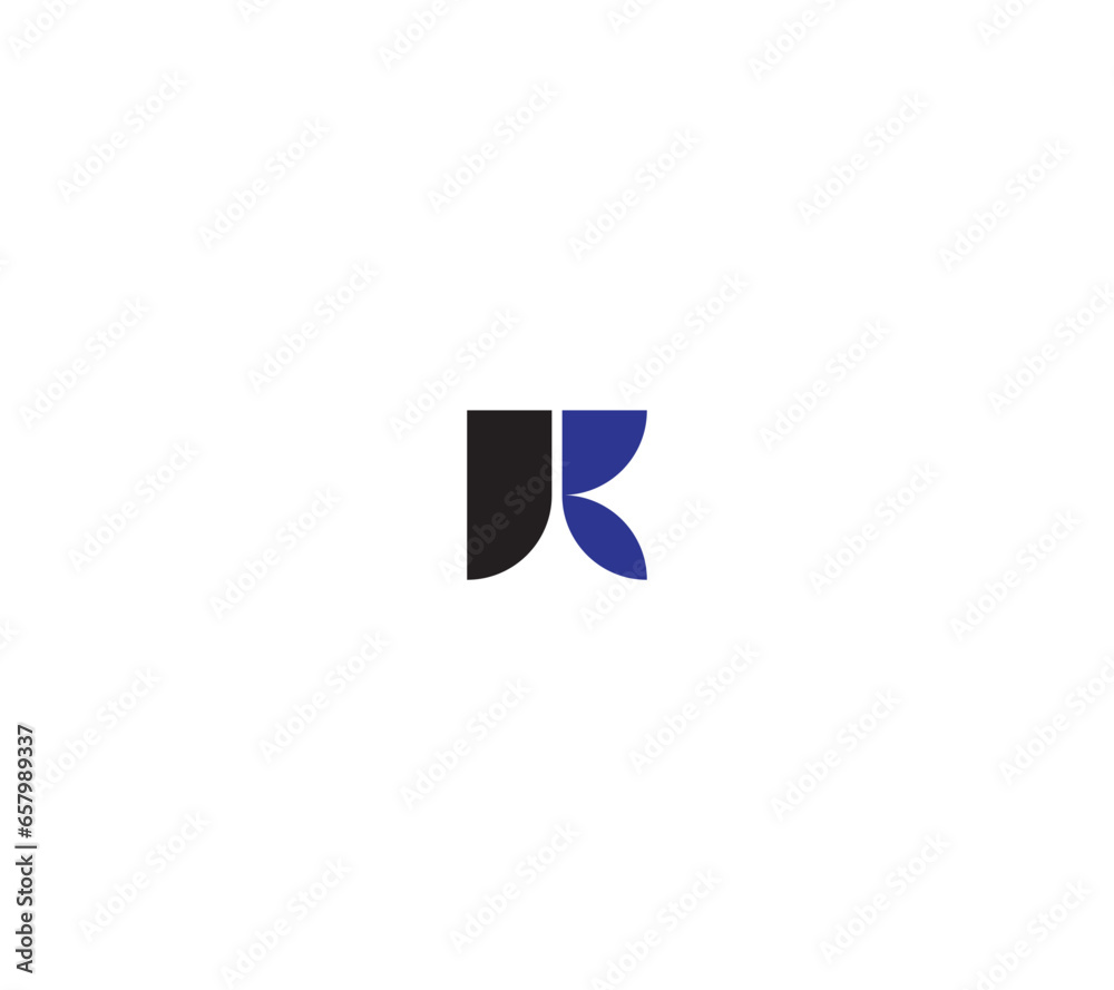 Letters JK or JR or PK or RP or KR initials logo design with eps 10 file - obrazy, fototapety, plakaty 