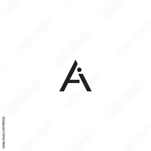 AI logo initials design letter template vector illustration