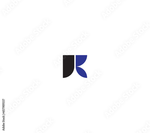 Letters JK or JR or PK or RP or KR initials logo design with eps 10 file