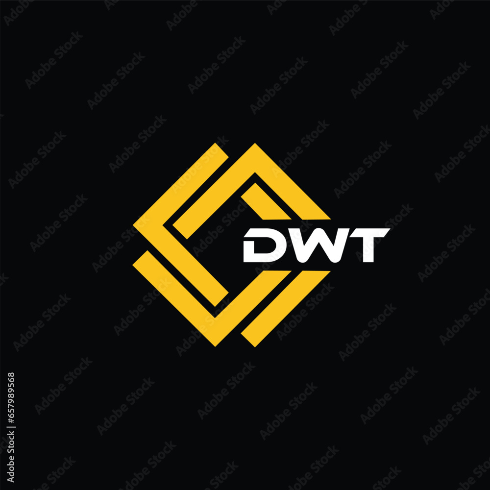 DWT letter design for logo and icon.DWT typography for technology ...