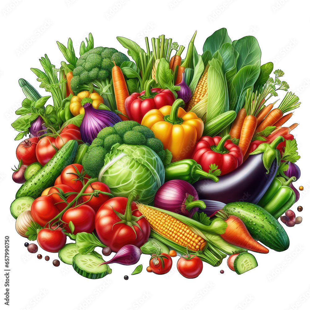 Nutrient-Rich Vegetable Close-Up, GENERATIVE AI Nutrient-Rich Vegetable Close-Up, GENERATIVE AI