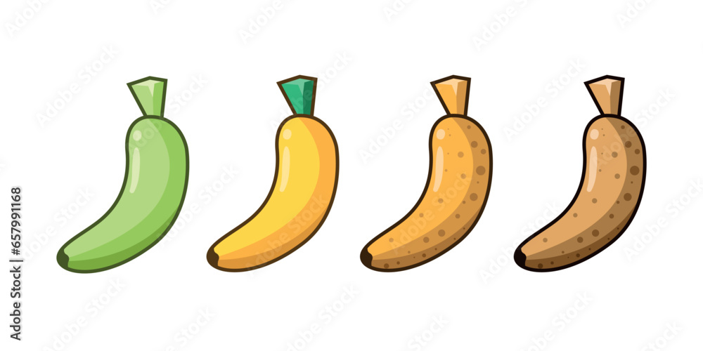 Banana in states of process of whole