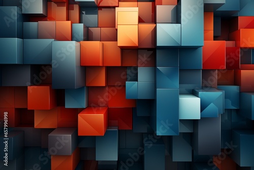 Modern geometric design wallpaper, Generative AI