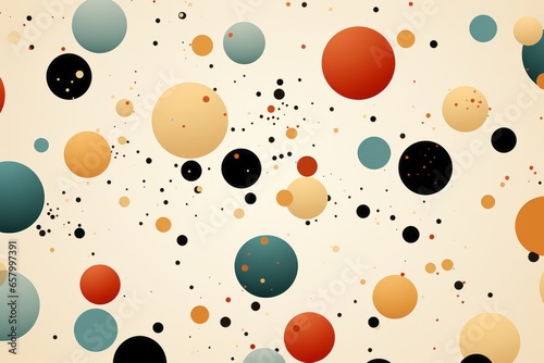 Retro polka dot pattern wallpaper, Generative AI