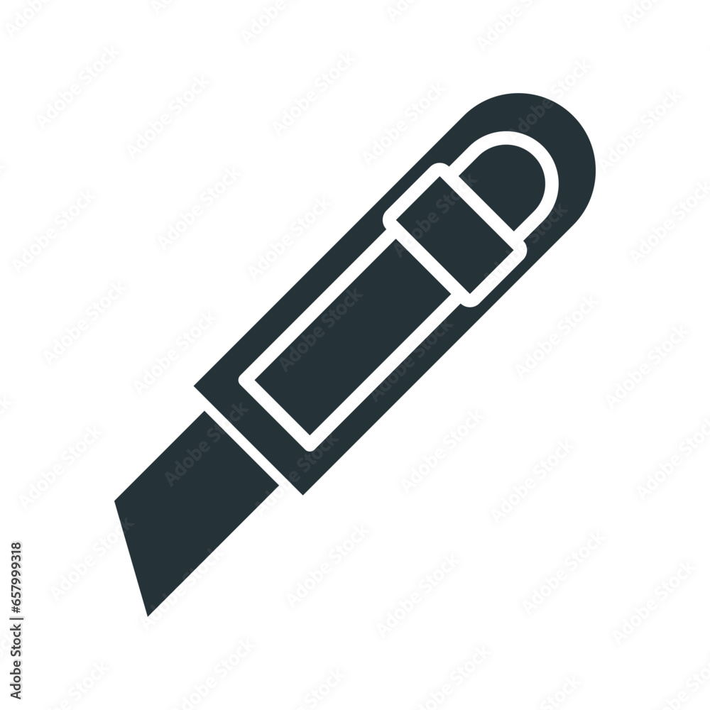 Cutter knife icon vector on trendy design Cutter knife icon vector on trendy design