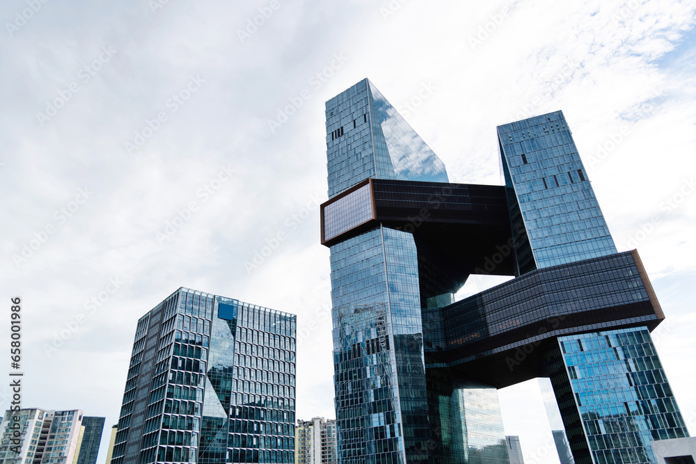 Naklejka premium Modern office buildings in the city
