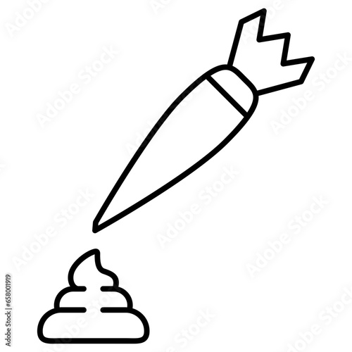 illustration of cream pastry frosting