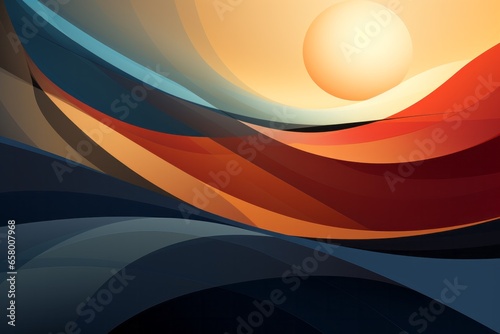 Abstract background with lines and curves.