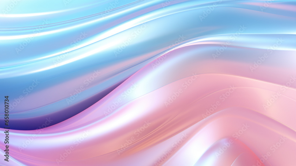 Pastel Wispy Smooth Liquid Wave Abstract Background, Generative AI