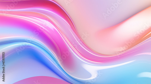 Pastel Wispy Smooth Liquid Wave Abstract Background  Generative AI