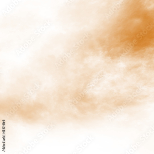 Abstract orange puffs of smoke mist overlay on transparent background pollution. Royalty high-quality free stock png of smoke mitsty fog overlays white backgrounds. Yellow smoke swirls fragments