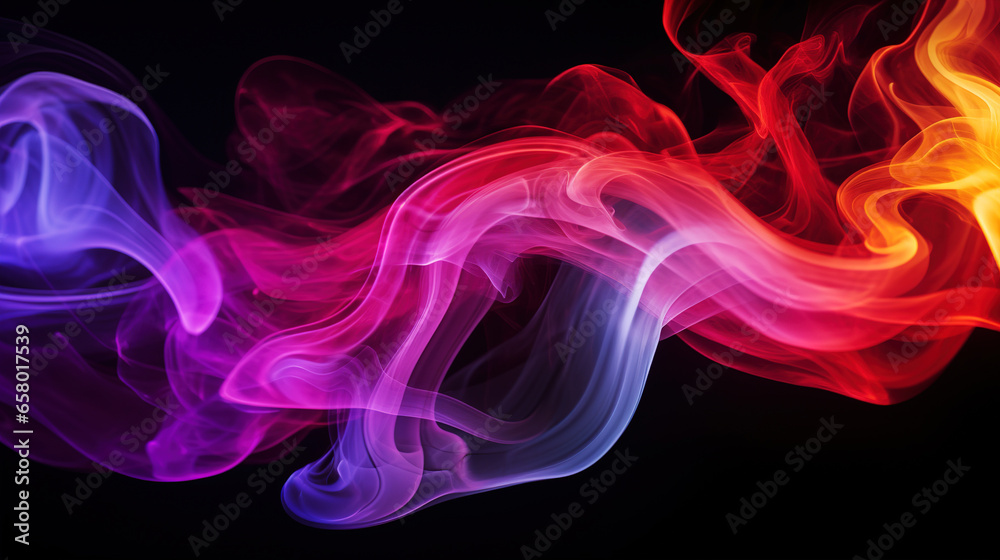 Abstract wave of colorful smoke. Abstract background