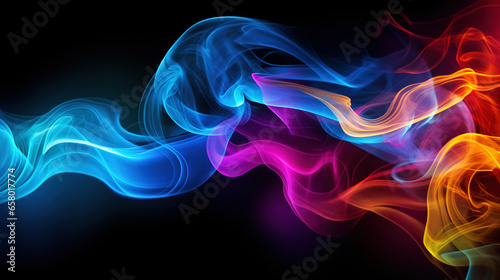 Abstract wave of colorful smoke. Abstract background