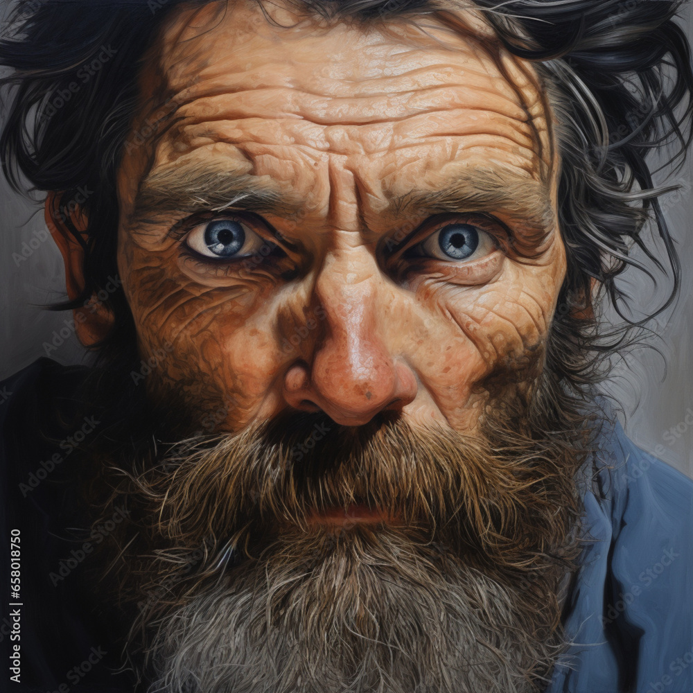 Close up of an old man Close up of an old man