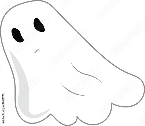 busy white ghost spirit that looked busy as halloween creature icon