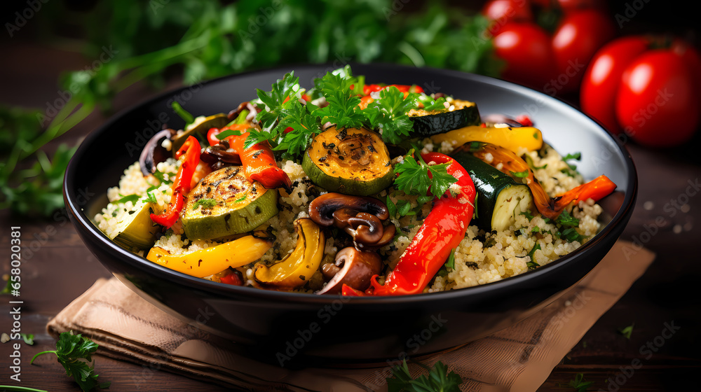 Healthy Choice: Quinoa and Roasted Veggie Bowl